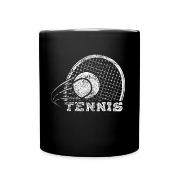 Tennis Sport Raquettes de tennis - Mug uni - noir - Devant