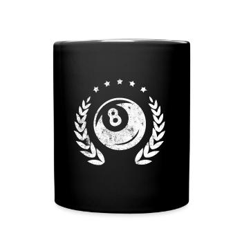 Billiard 8 kranz billiard - Tasse einfarbig - Schwarz - Vorne