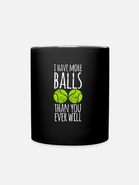 Tennis Sport lustiger spruch - Tasse einfarbig - Schwarz
