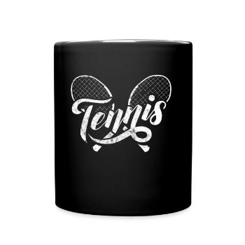 Raquettes de tennis - Mug uni - noir - Devant