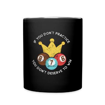 Billiard Spruch billiard - Tasse einfarbig - Schwarz - Vorne