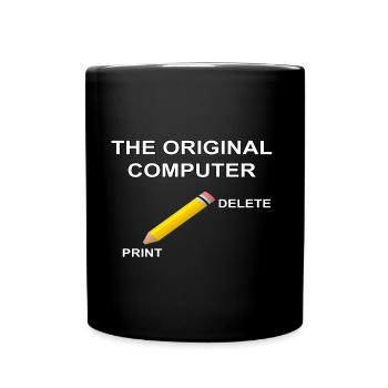 THE ORIGINAL COMPUTER print delete - Tasse einfarbig - Schwarz - Vorne