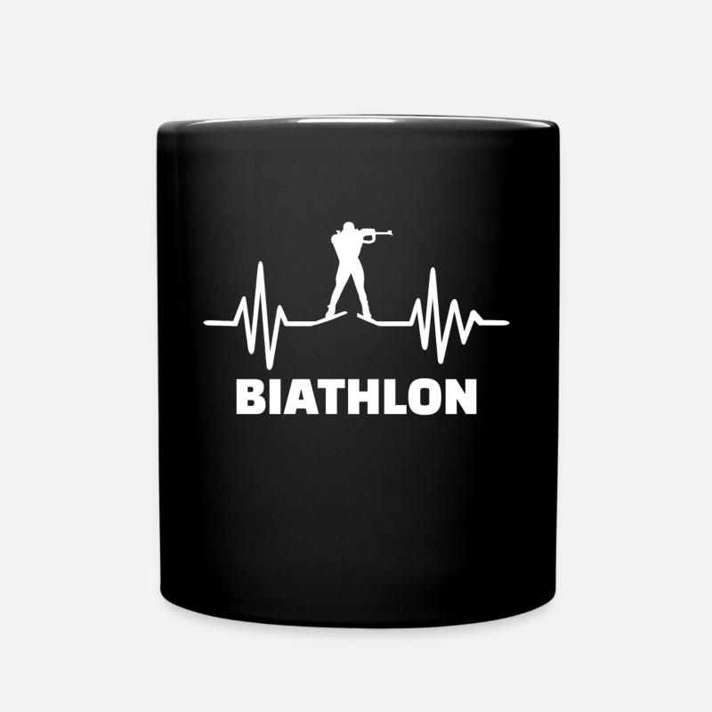 heartbeat biathlon - Mug uni - noir