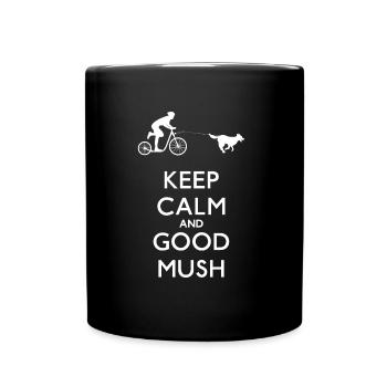Hundescooter Keep Calm And Good Mush - Tasse einfarbig - Schwarz - Vorne