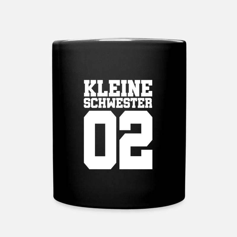 Kleine Schwester Partnershirts Partnerlook - Tasse einfarbig - Schwarz