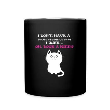 kitty Funny t-shirts - Full Colour Mug - black - Front