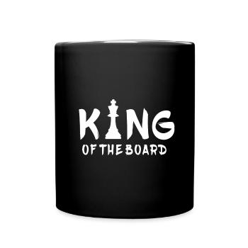 Design d’échecs / King of the board cadeau - Mug uni - noir - Devant