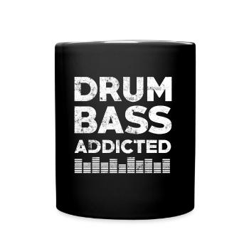 Drum n Bass party music - Full Colour Mug - black - Front