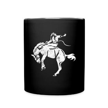 horse riding - Full Colour Mug - black - Front