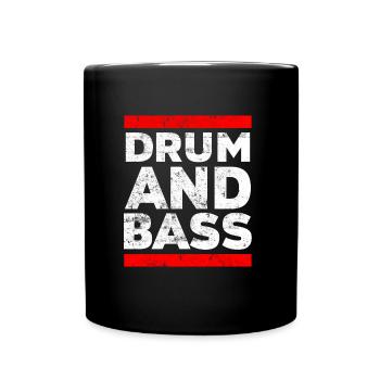 Drum n Bass party music - Tasse einfarbig - Schwarz - Vorne