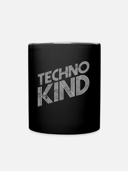 Techno musik - Tasse einfarbig - Schwarz