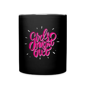 Girls night team crew saying - Full Colour Mug - black - Front