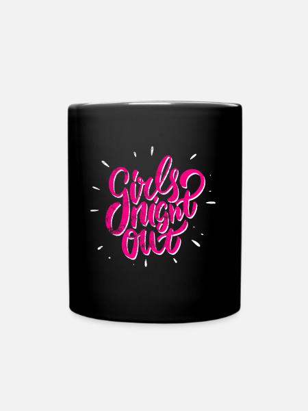 Girls night team crew saying - Full Colour Mug - black