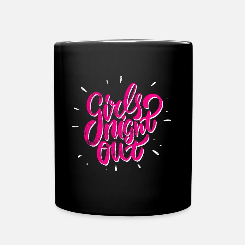 Girls night team crew saying - Full Colour Mug - black