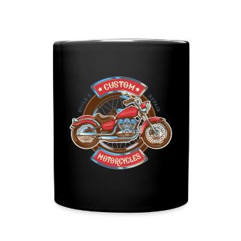 Custom Motorcycles America Motorcycle Retro Gift - Full Colour Mug - black - Front