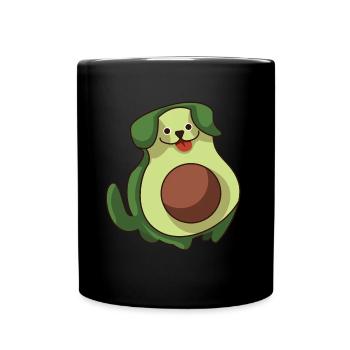 avocado dog funny - Full Colour Mug - black - Front