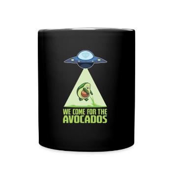 ufo avocado - Tasse einfarbig - Schwarz - Vorne