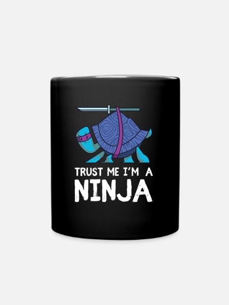 samouraï drôle tortue ninja - Mug uni - noir