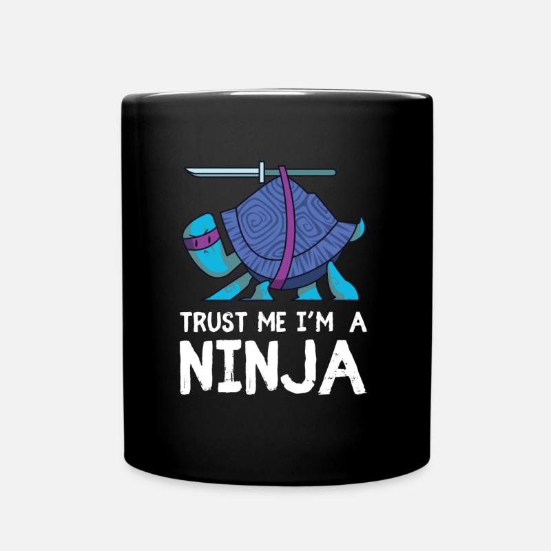 samouraï drôle tortue ninja - Mug uni - noir