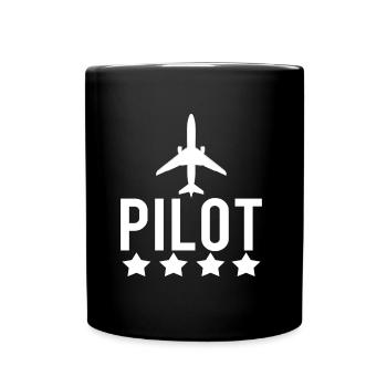 Pilote - Mug uni - noir - Devant