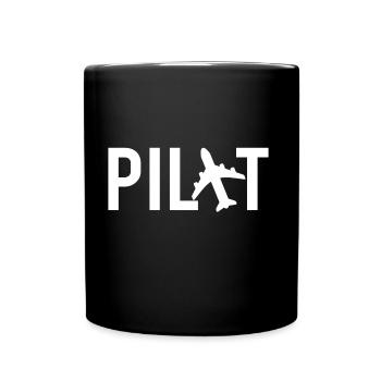 Pilote pilote avion co pilote cadeau de profession - Mug uni - noir - Devant