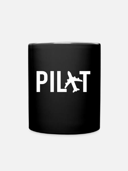 Pilot Piloten Flugzeug Co Pilot Beruf Geschenk - Tasse einfarbig - Schwarz