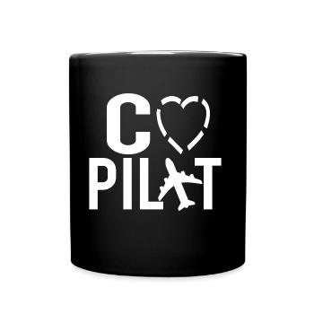 Co pilote pilote avion avion de la profession - Mug uni - noir - Devant