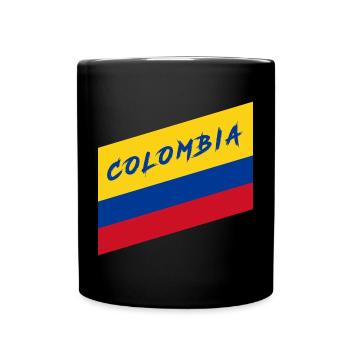 Kolumbien Nationalflagge / Geschenk Flagge Bogota - Tasse einfarbig - Schwarz - Vorne