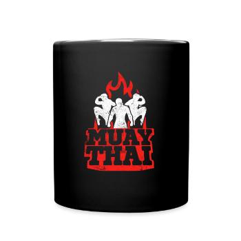 Logo des arts martiaux Muay Thai Fighter - Mug uni - noir - Devant