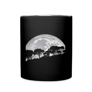 La forêt au clair de lune - Mug uni - noir - Devant