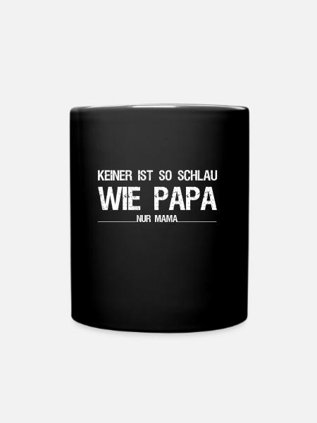 Papa - Tasse einfarbig - Schwarz