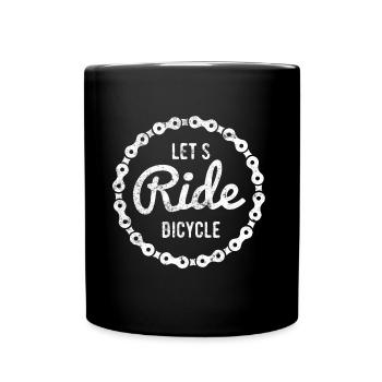 Bicycle cycling bicycle chain saying - Full Colour Mug - black - Front