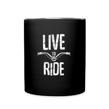 Bicycle life saying - Full Colour Mug - black - Front