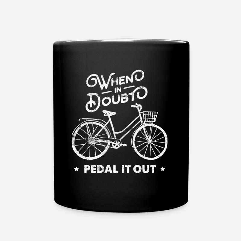 Fahrrad radfahren spruch - Tasse einfarbig - Schwarz