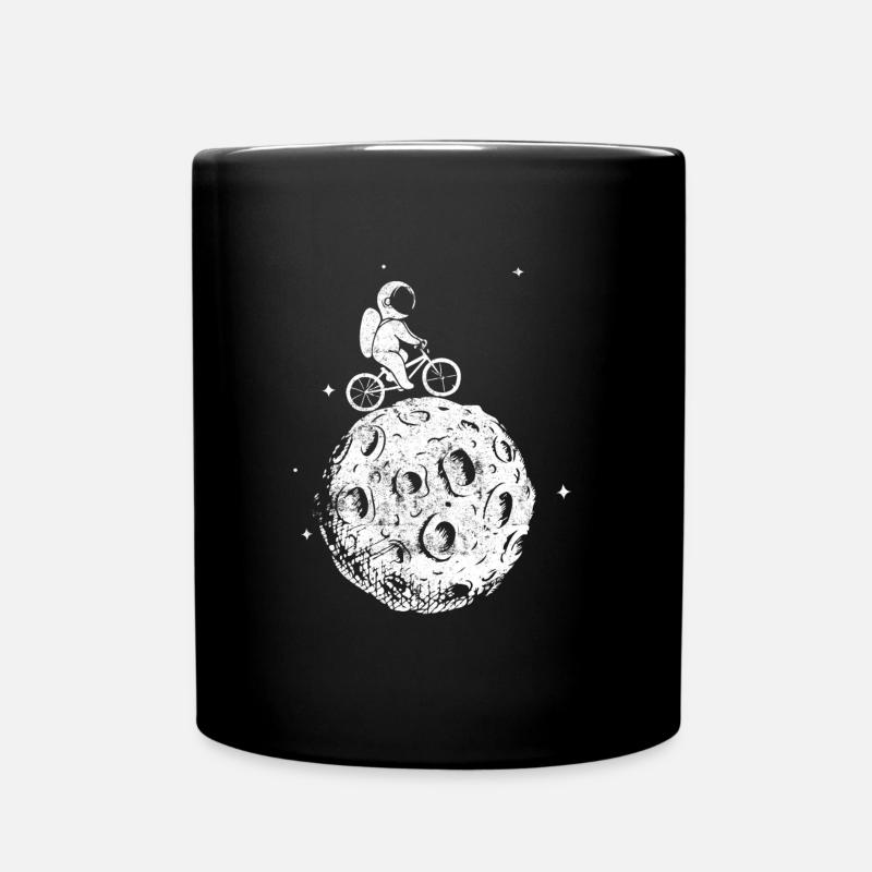 Radfahrer Astronaut - Tasse einfarbig - Schwarz