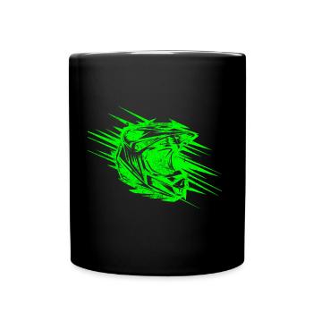 motocross helmet extreme sports - Full Colour Mug - black - Front
