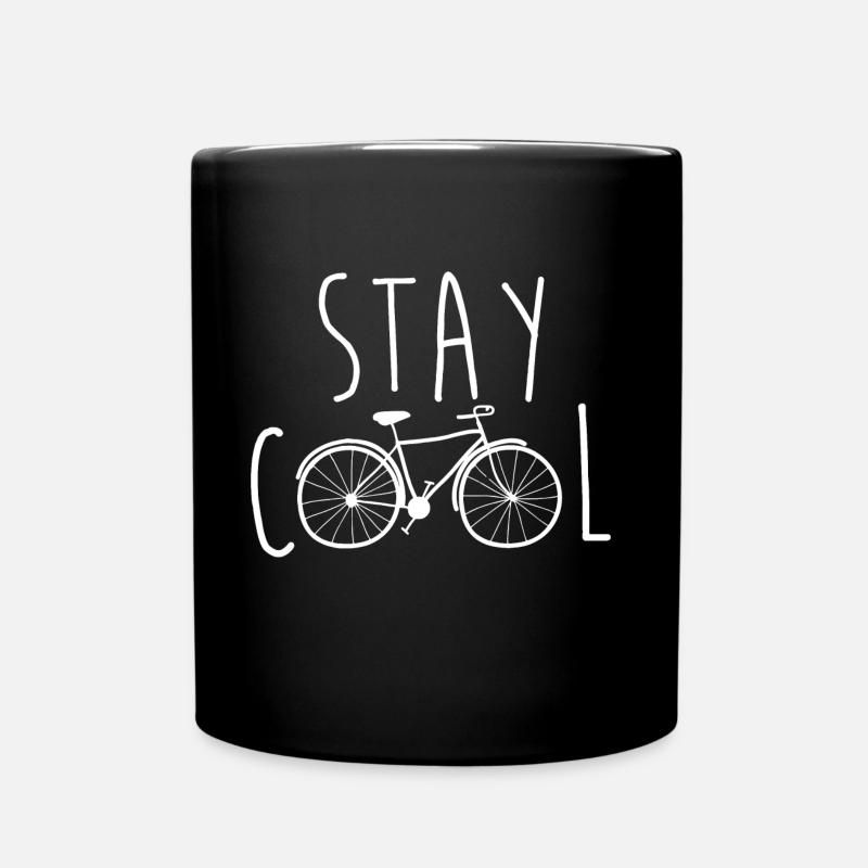 Fahrrad cool spruch - Tasse einfarbig - Schwarz