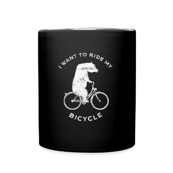Vélo 18 - Mug uni - noir - Devant
