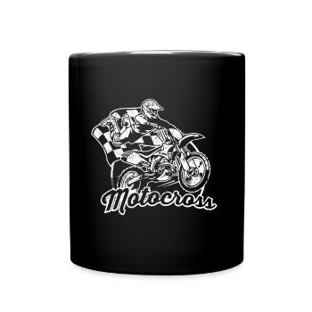 motocross sport bike driver - Full Colour Mug - black - Front