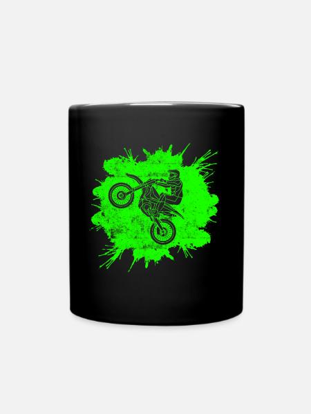 Motocross Racing Racer - Tasse einfarbig - Schwarz