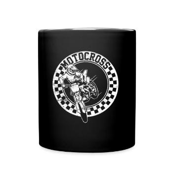 motocross sport bike driver - Full Colour Mug - black - Front