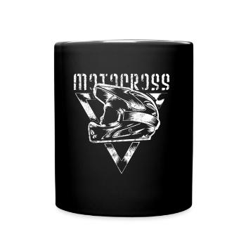 motocross helmet extreme sports - Full Colour Mug - black - Front