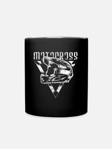 motocross helm extremsport - Tasse einfarbig - Schwarz