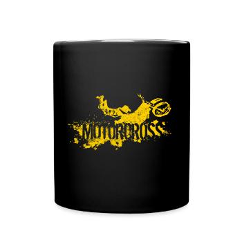motocross sport bike driver - Full Colour Mug - black - Front