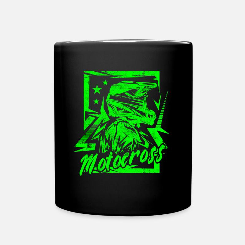 motocross sport - Tasse einfarbig - Schwarz