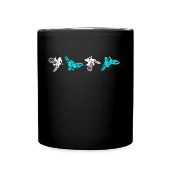 motocross sport bike - Full Colour Mug - black - Front