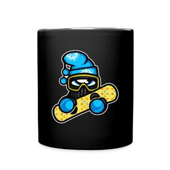 snowboard de sports d'hiver - Mug uni - noir - Devant