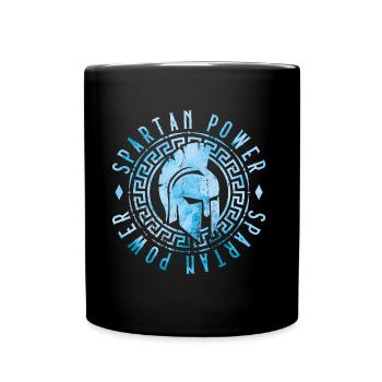 spartan power gym workout - Tasse einfarbig - Schwarz - Vorne