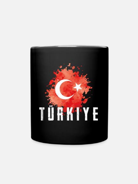 drapeau de la Turquie drapeau de la Turquie - Mug uni - noir