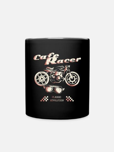 Cafe Racer Motorrad Classic Revolution - Tasse einfarbig - Schwarz